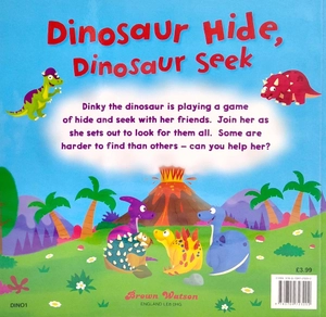 brown watson 'dinosaur hide, dinosaur seek' picture book