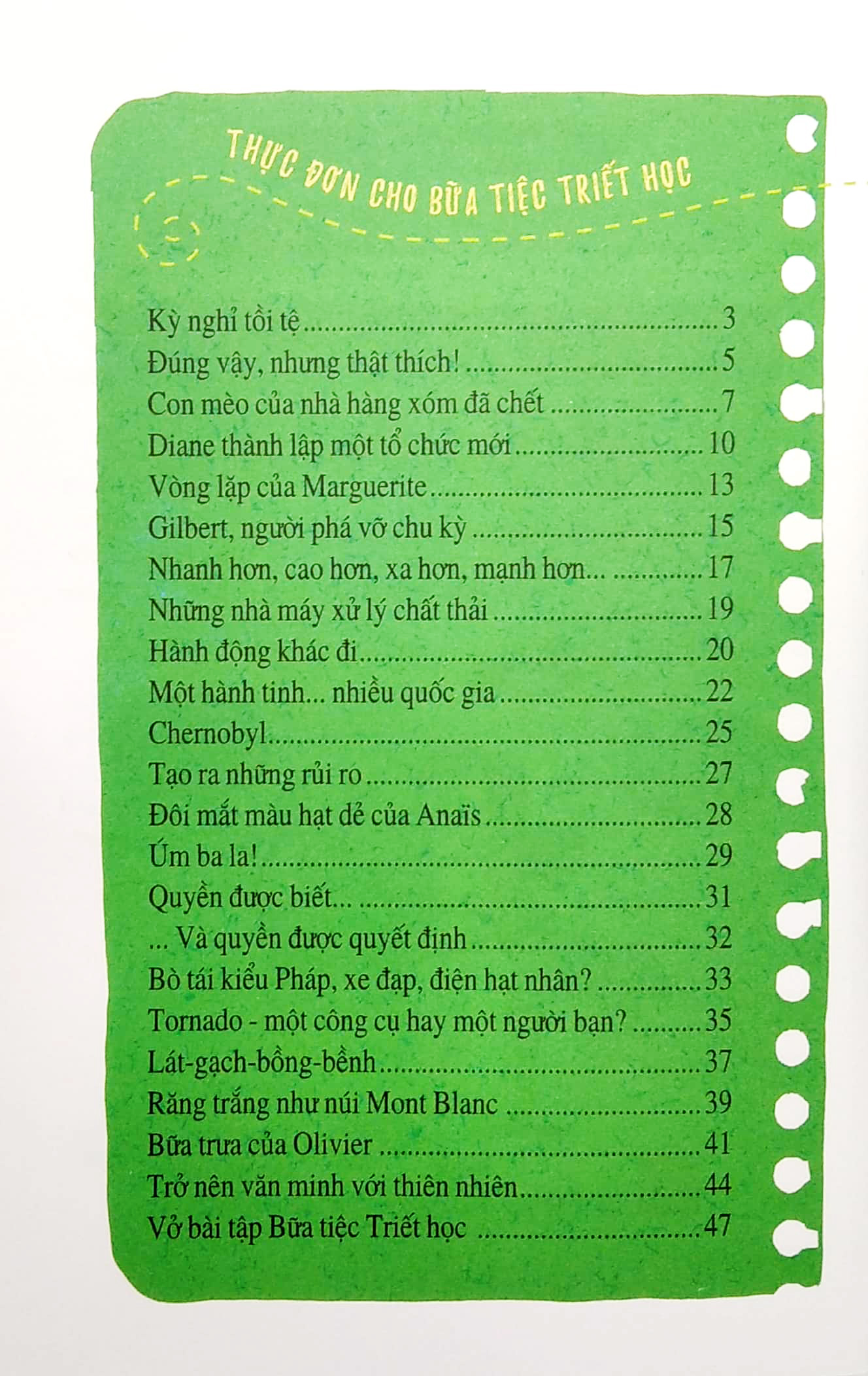 bữa tiệc triết học - triết học ứng dụng cho mọi lứa tuổi - thiên nhiên và ô nhiễm