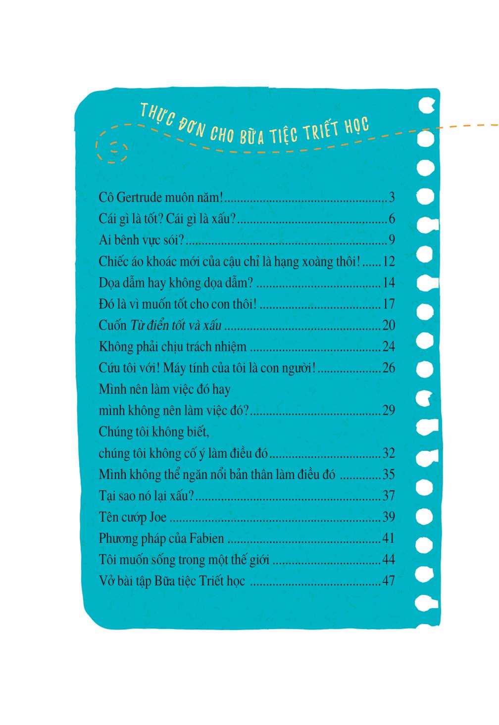bữa tiệc triết học - triết học ứng dụng cho mọi lứa tuổi - tốt và xấu