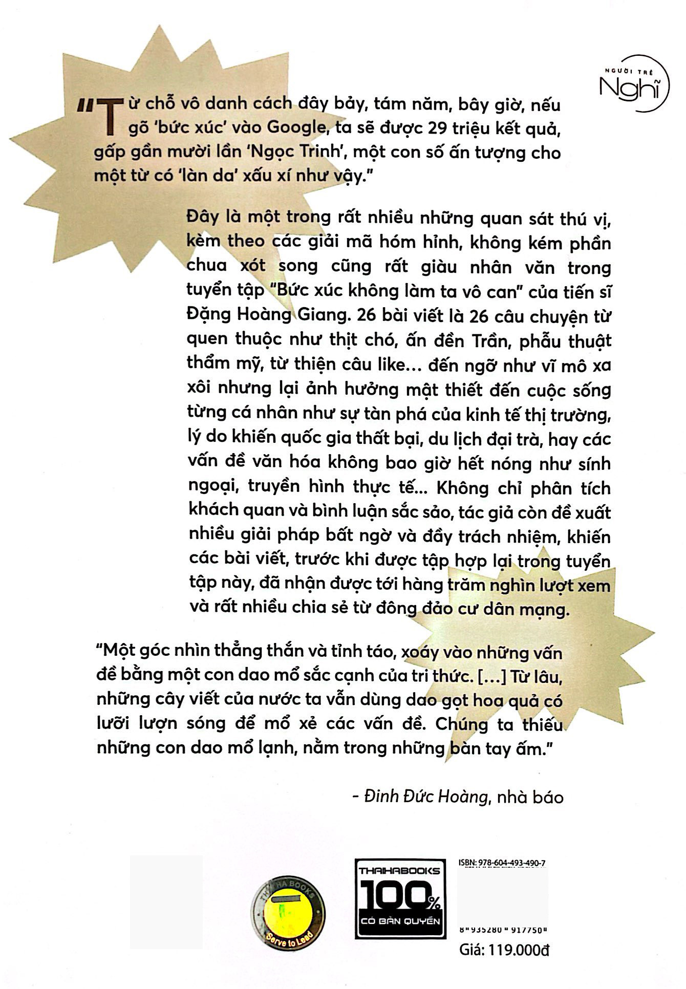 bức xúc không làm ta vô can (tái bản 2024)