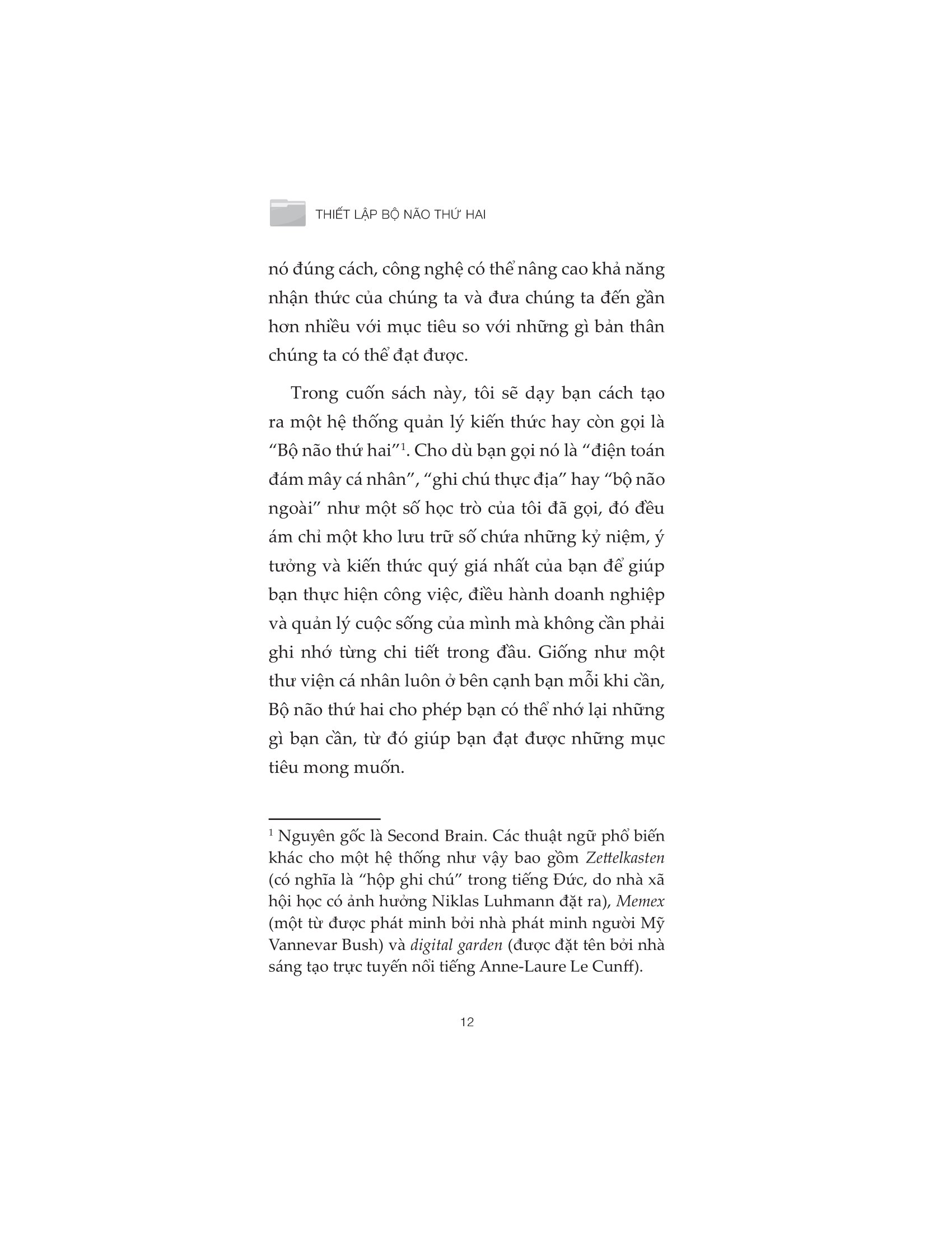 buiding a second brain - thiết lập bộ não thứ hai