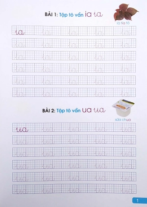 bước đầu học viết tập tô vần