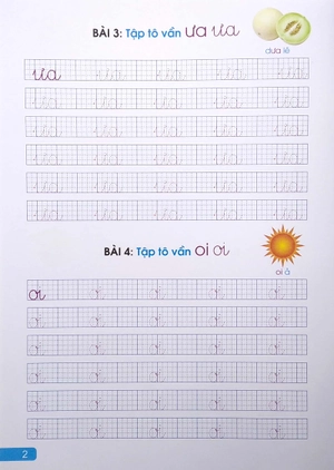 bước đầu học viết tập tô vần