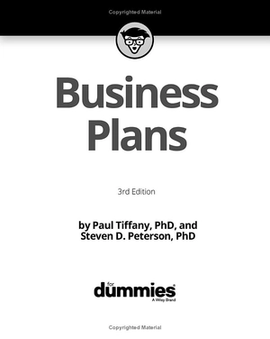 business plans for dummies 3rd edition
