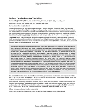 business plans for dummies 3rd edition