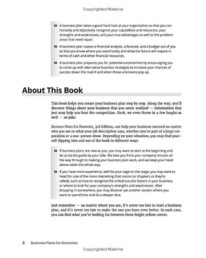 business plans for dummies 3rd edition