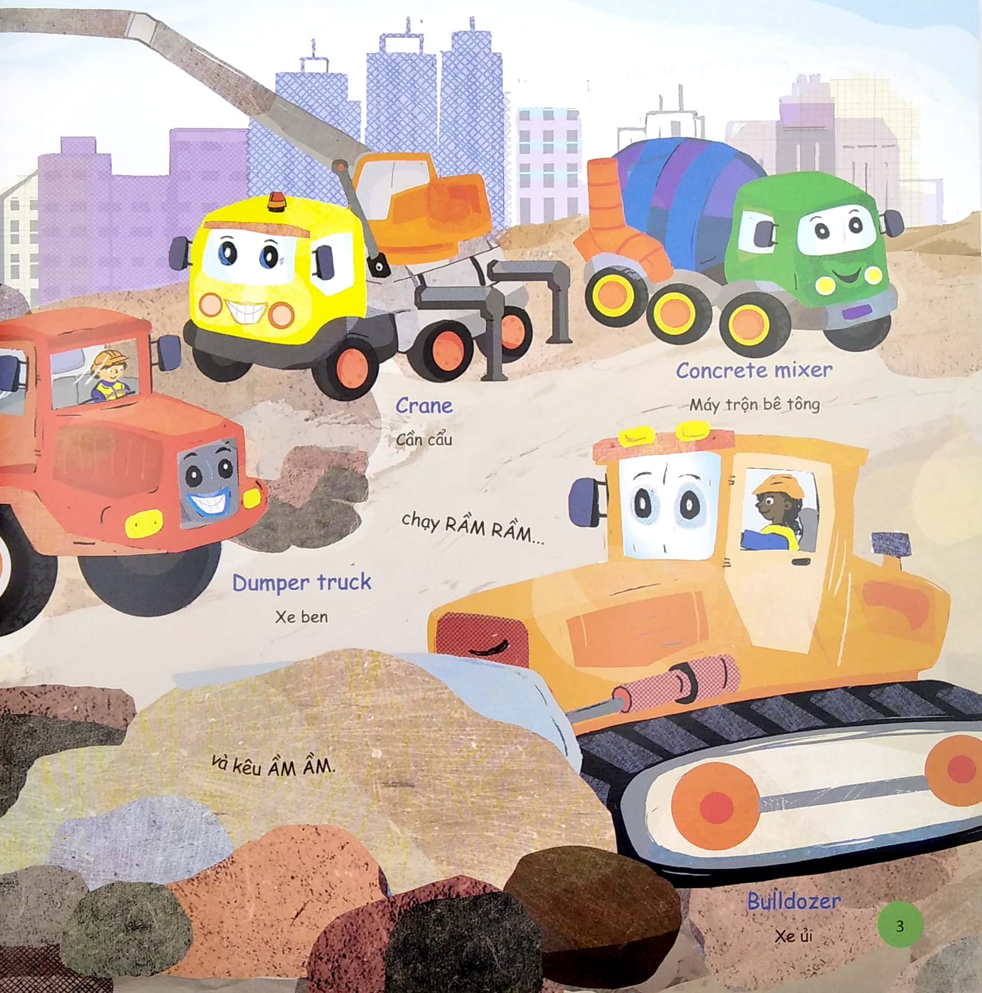 busy machines - digger: những cỗ máy năng nổ - máy đào đất (song ngữ anh - việt)