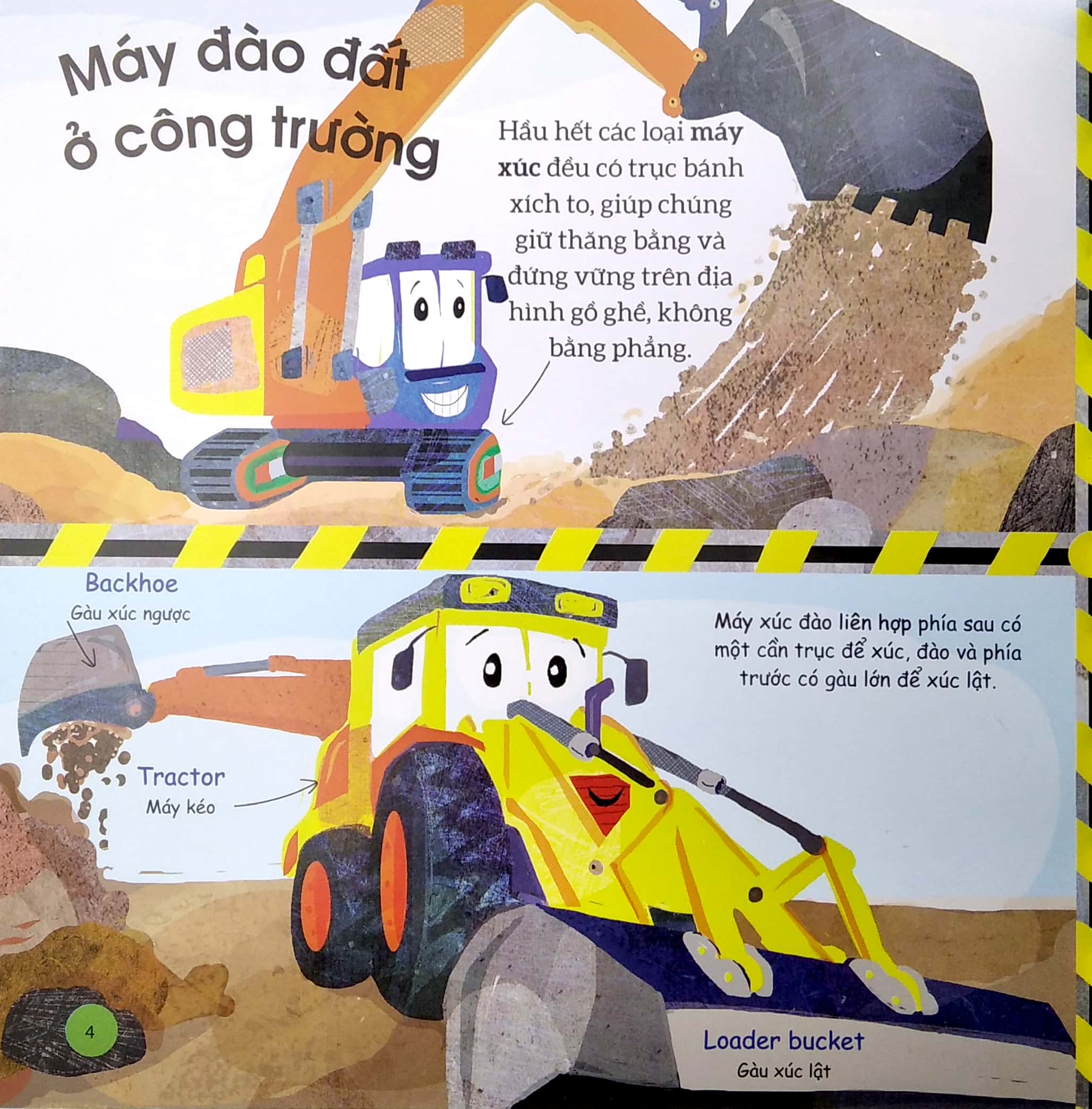 busy machines - digger: những cỗ máy năng nổ - máy đào đất (song ngữ anh - việt)