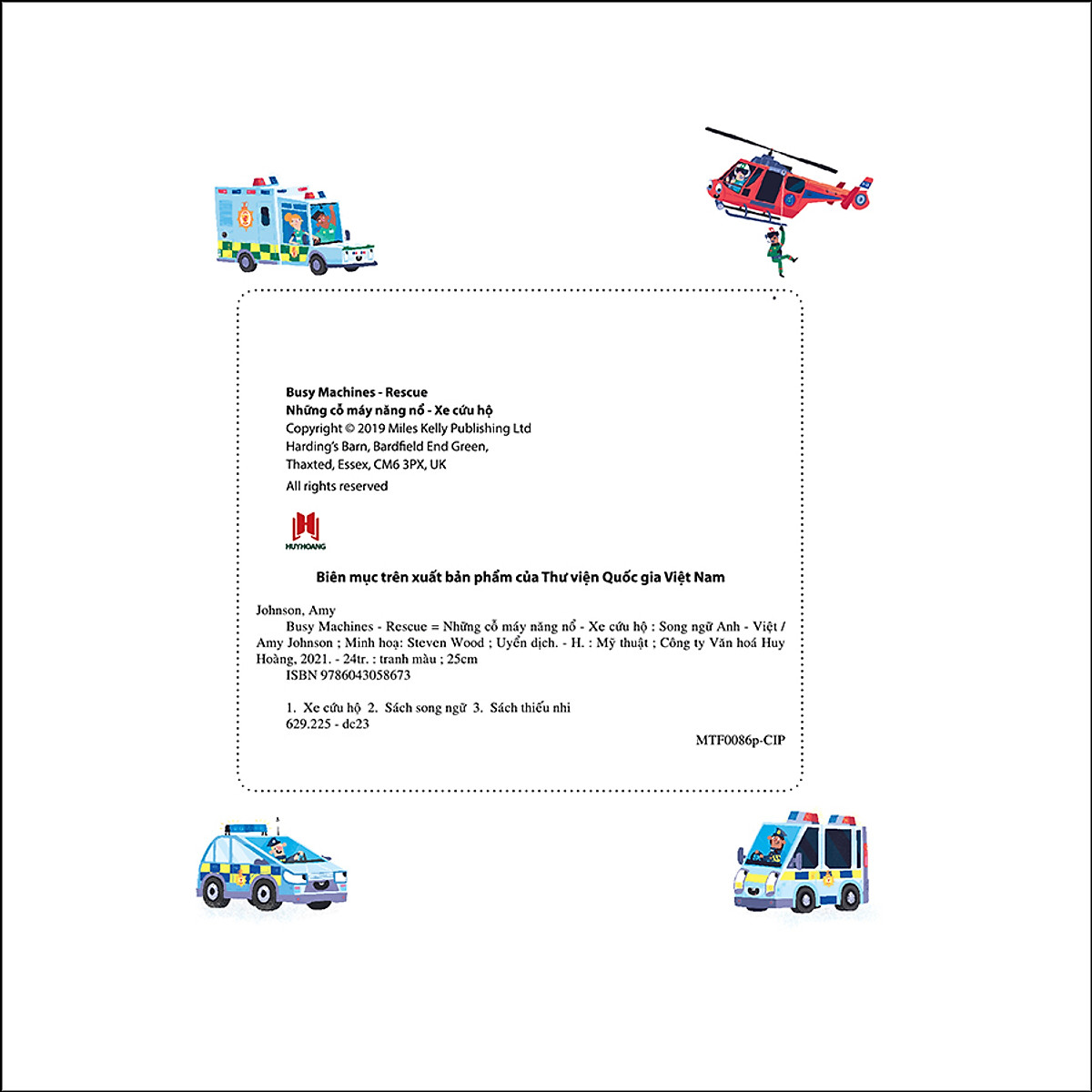 busy machines - rescue: những cỗ máy năng nổ - xe cứu hộ (song ngữ anh - việt)