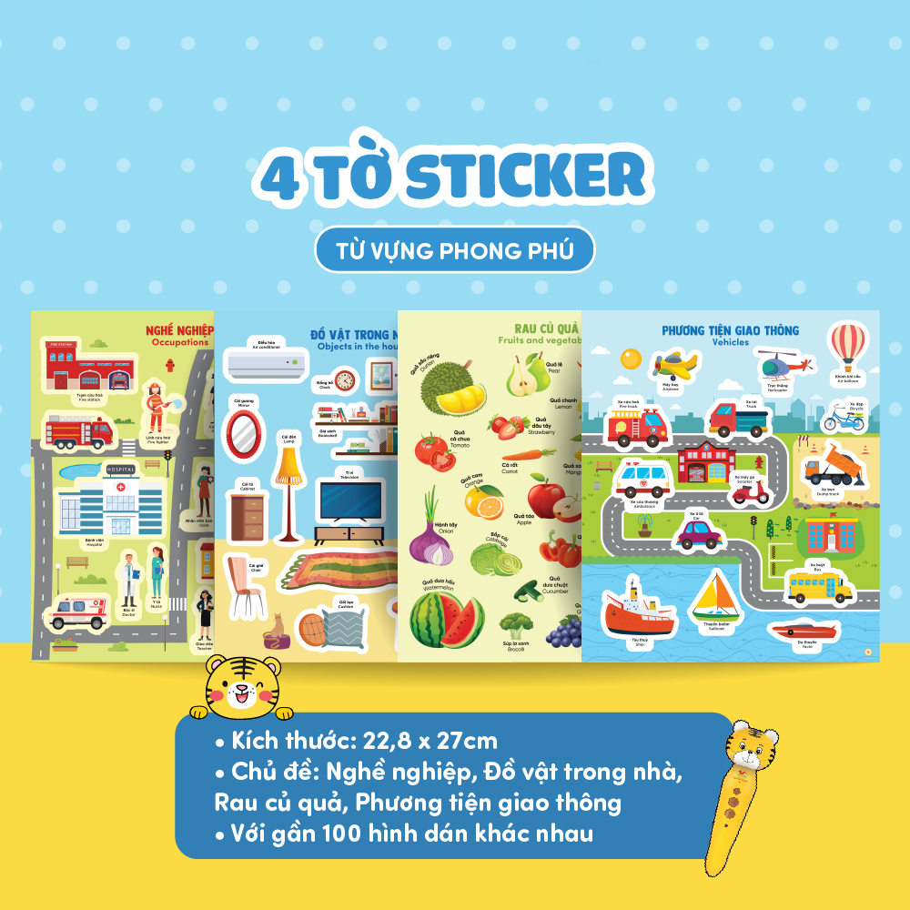 Bút Chấm Đọc-Học Tiếng Anh Tân Việt - Cô Gia Sư Tiếng Anh Bản Xứ Tại Nhà - Phiên Bản Ngỗng Mẹ (Dành Cho Trẻ Từ 0 Đến 6 Tuổi) - Tặng Kèm Sách Tỏa Sáng Trong Đêm - Chúc Ngủ Ngon Ông Già Noel