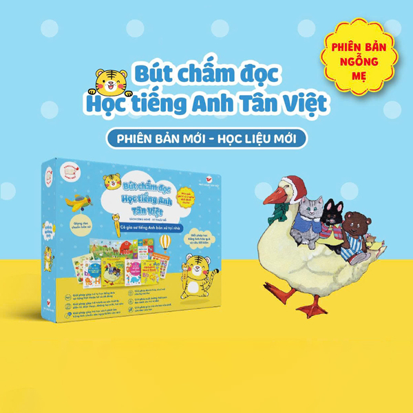 Bút Chấm Đọc-Học Tiếng Anh Tân Việt - Cô Gia Sư Tiếng Anh Bản Xứ Tại Nhà - Phiên Bản Ngỗng Mẹ (Dành Cho Trẻ Từ 0 Đến 6 Tuổi) - Tặng Kèm Thẻ Học Thông Minh Ngẫu Nhiên