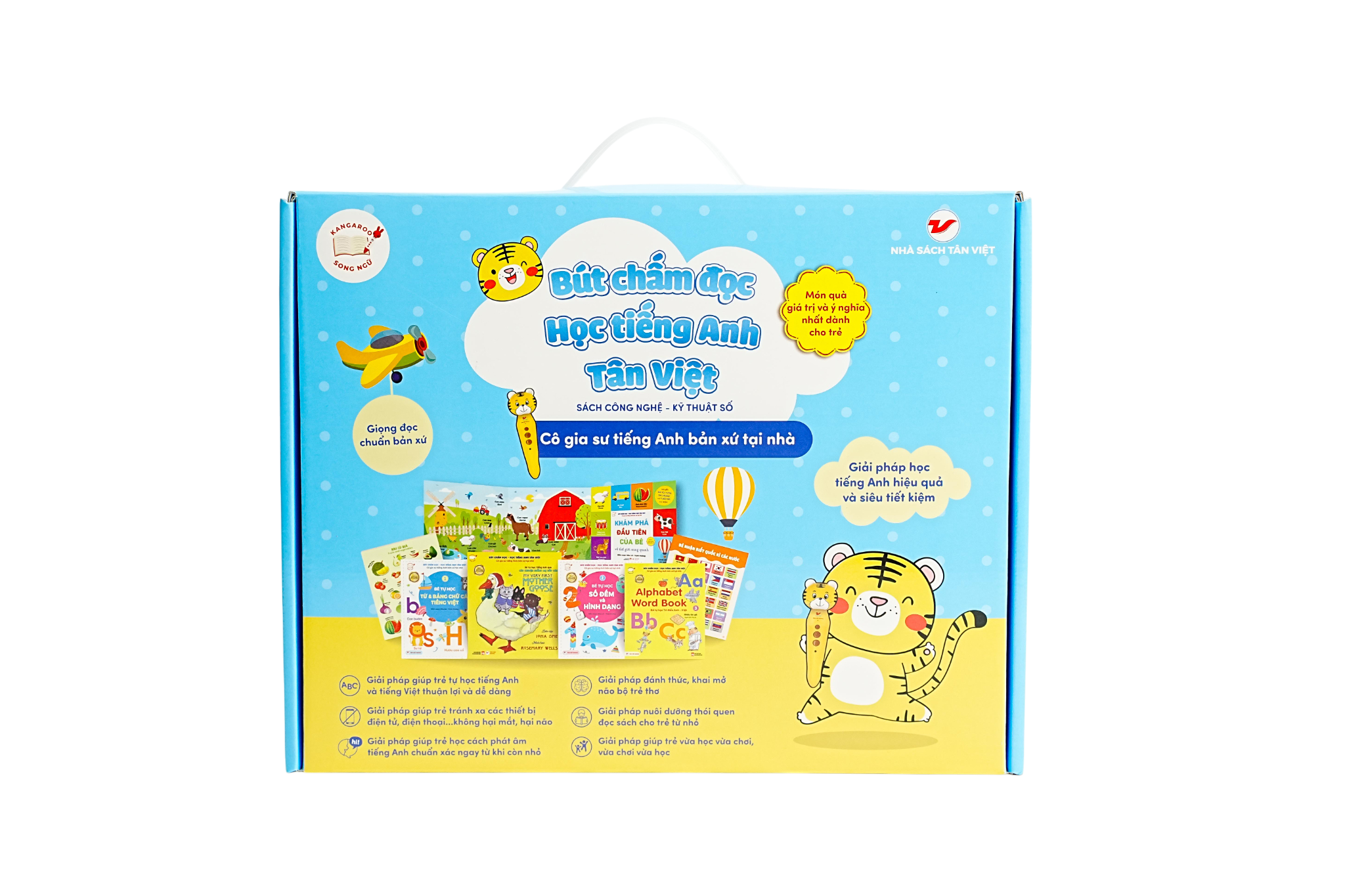 Bút Chấm Đọc-Học Tiếng Anh Tân Việt - Cô Gia Sư Tiếng Anh Bản Xứ Tại Nhà - Phiên Bản Ngỗng Mẹ (Dành Cho Trẻ Từ 0 Đến 6 Tuổi) - Tặng Kèm Thẻ Học Thông Minh Ngẫu Nhiên