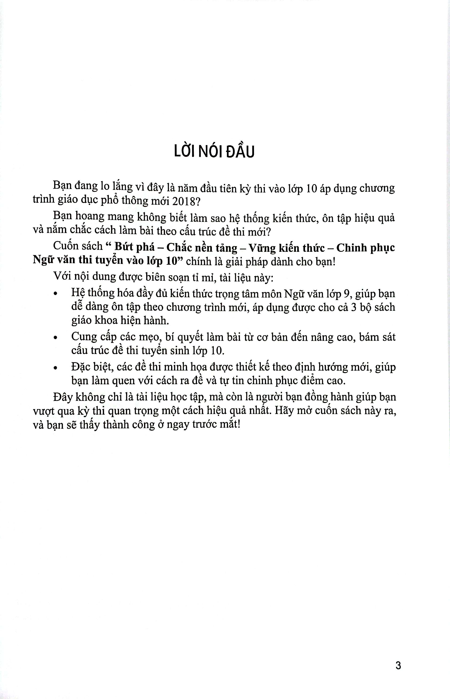 bứt phá chắc nền tảng vững kiến thức chinh phục ngữ văn - thi tuyển vào lớp 10