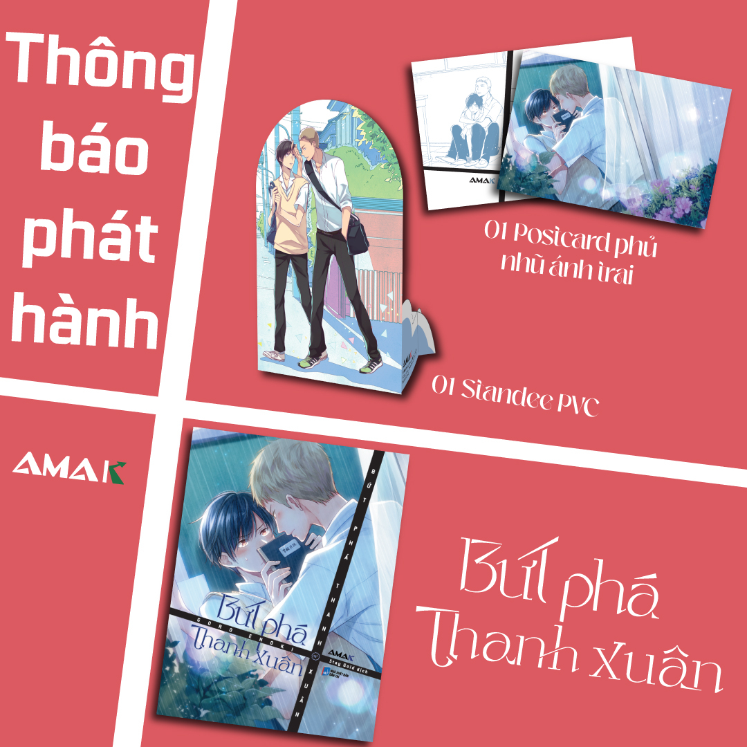 bứt phá thanh xuân - tặng kèm bìa áo + postcard nhũ ánh trai + standee pvc