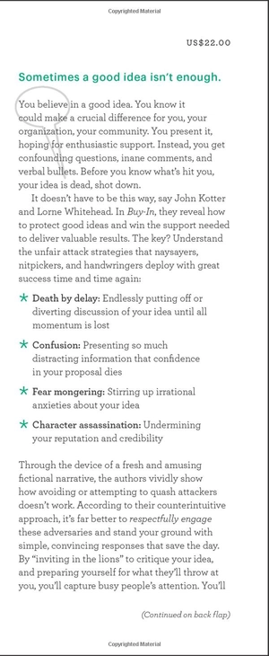 buy-in: saving your good idea from getting shot down