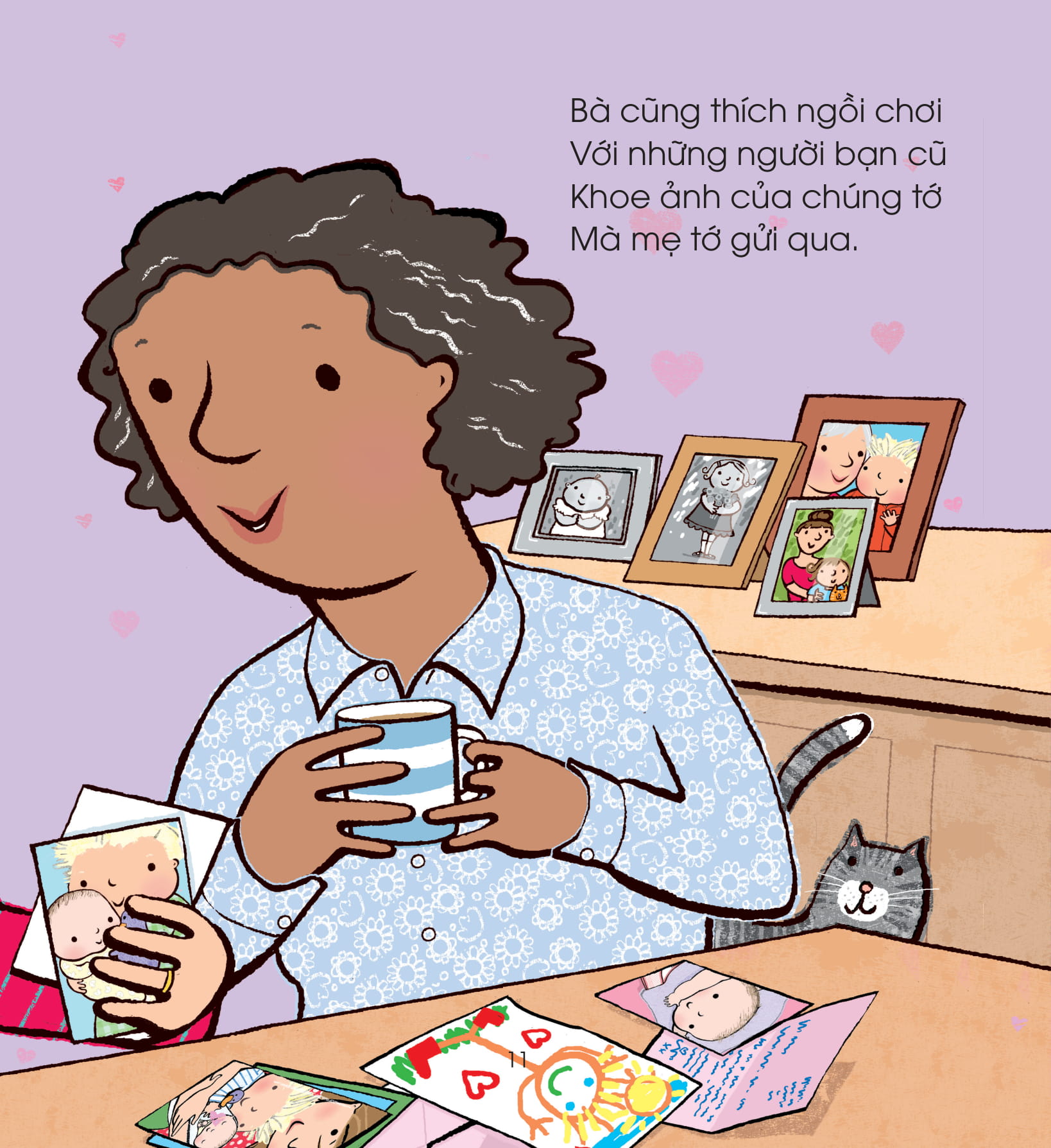 cả nhà thương nhau - vòng tay bà âu yếm