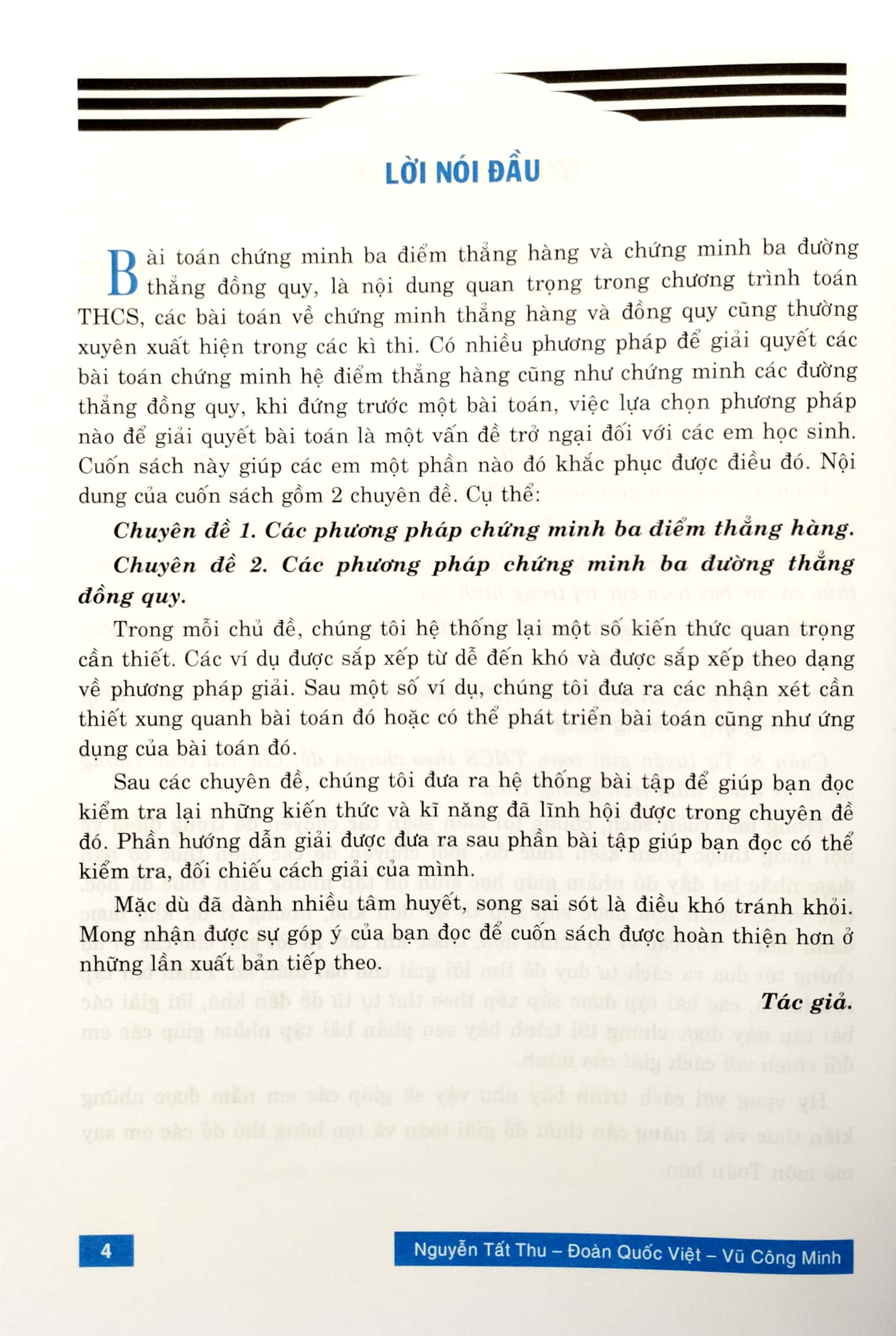 Cac Bai Toan Chung Minh Dong Quy-Thang Hang (Tai Ban 2022)