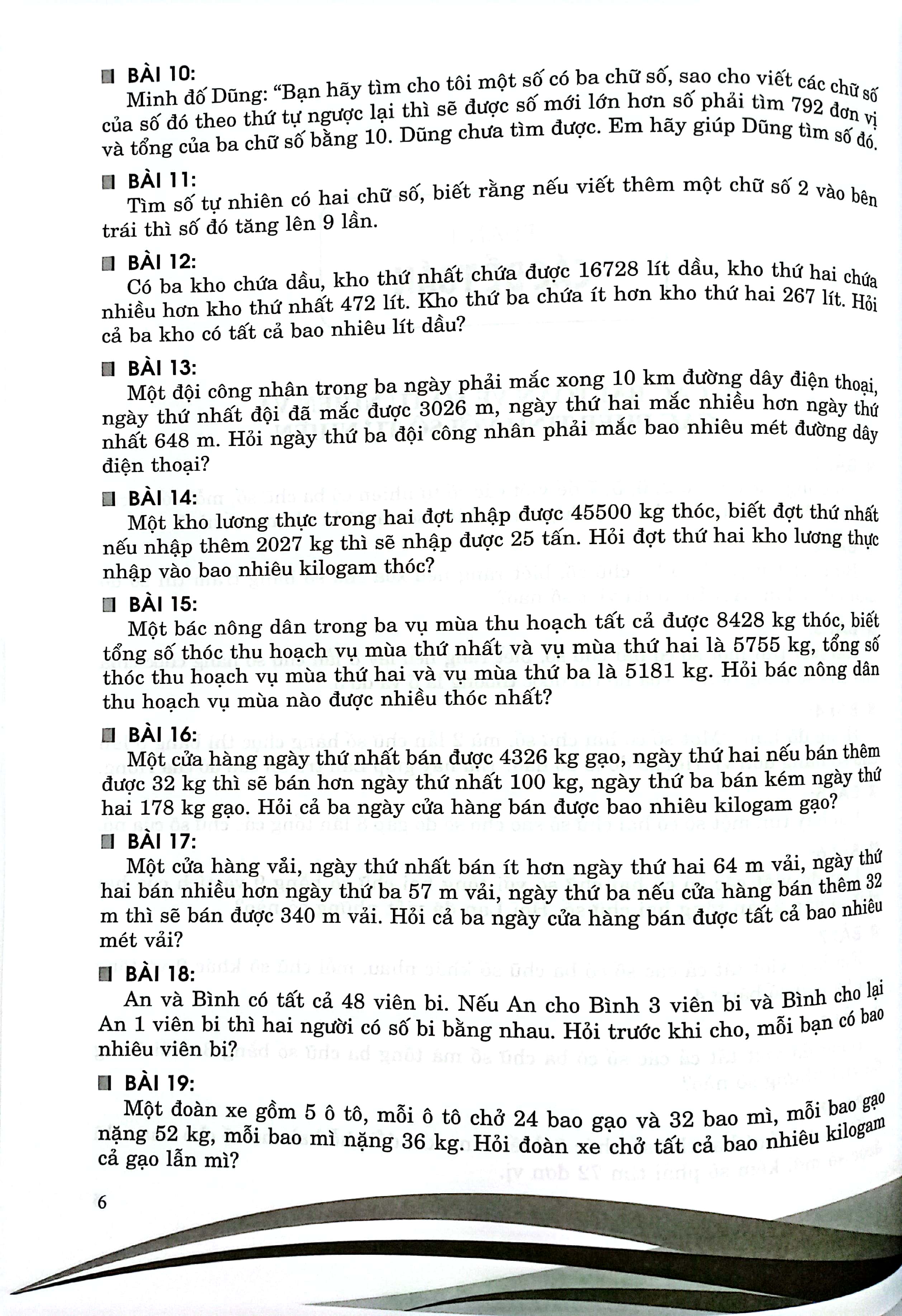 các bài toán đố 4 (biên soạn theo chương trình gdpt mới)