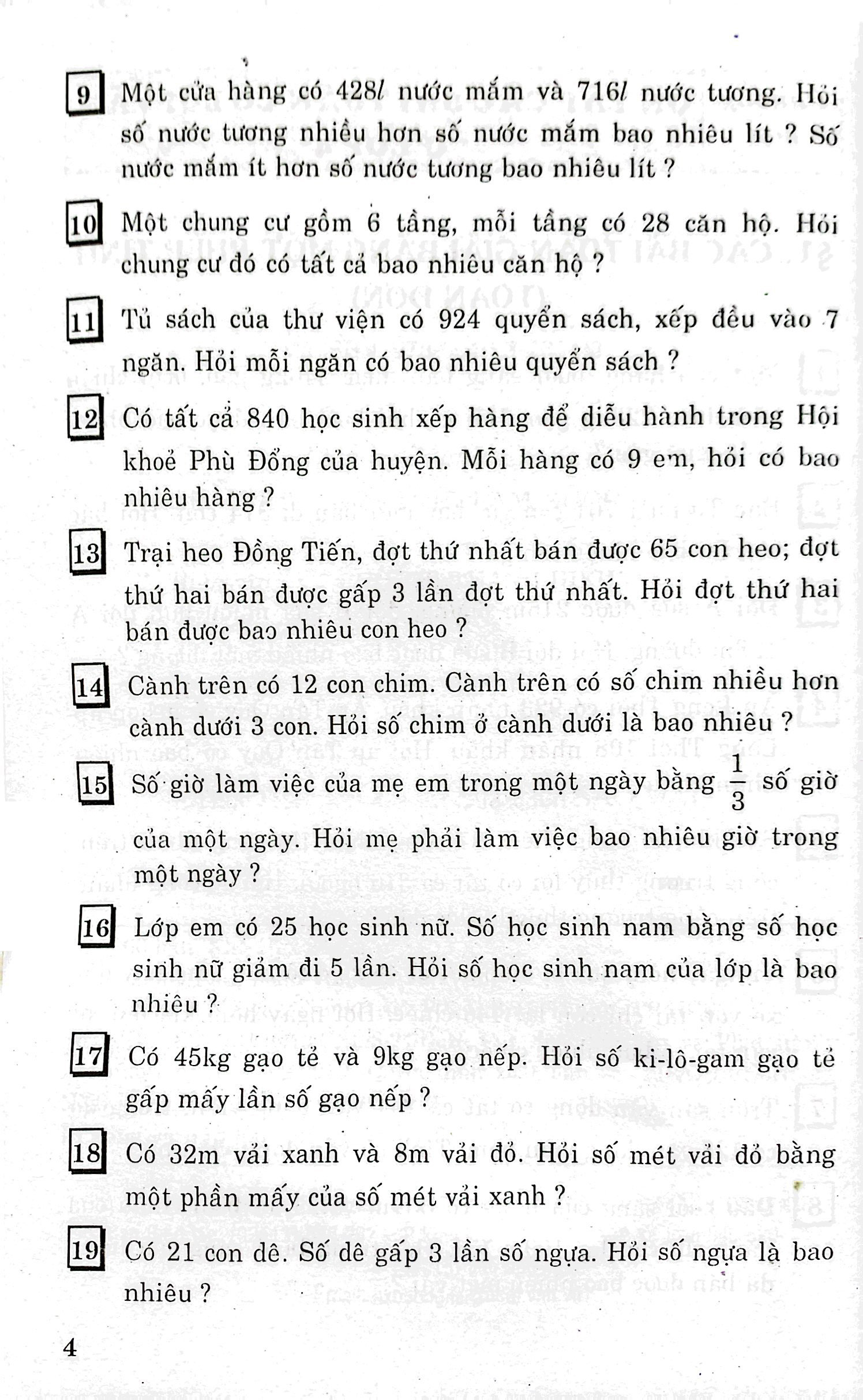 các bài toán đố 5