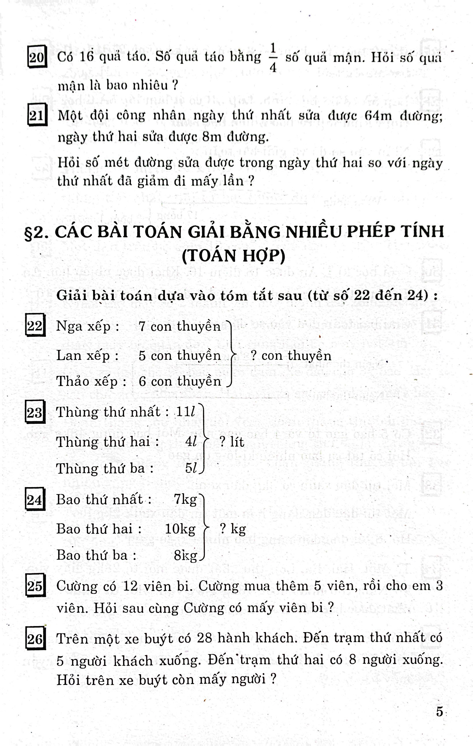 các bài toán đố 5