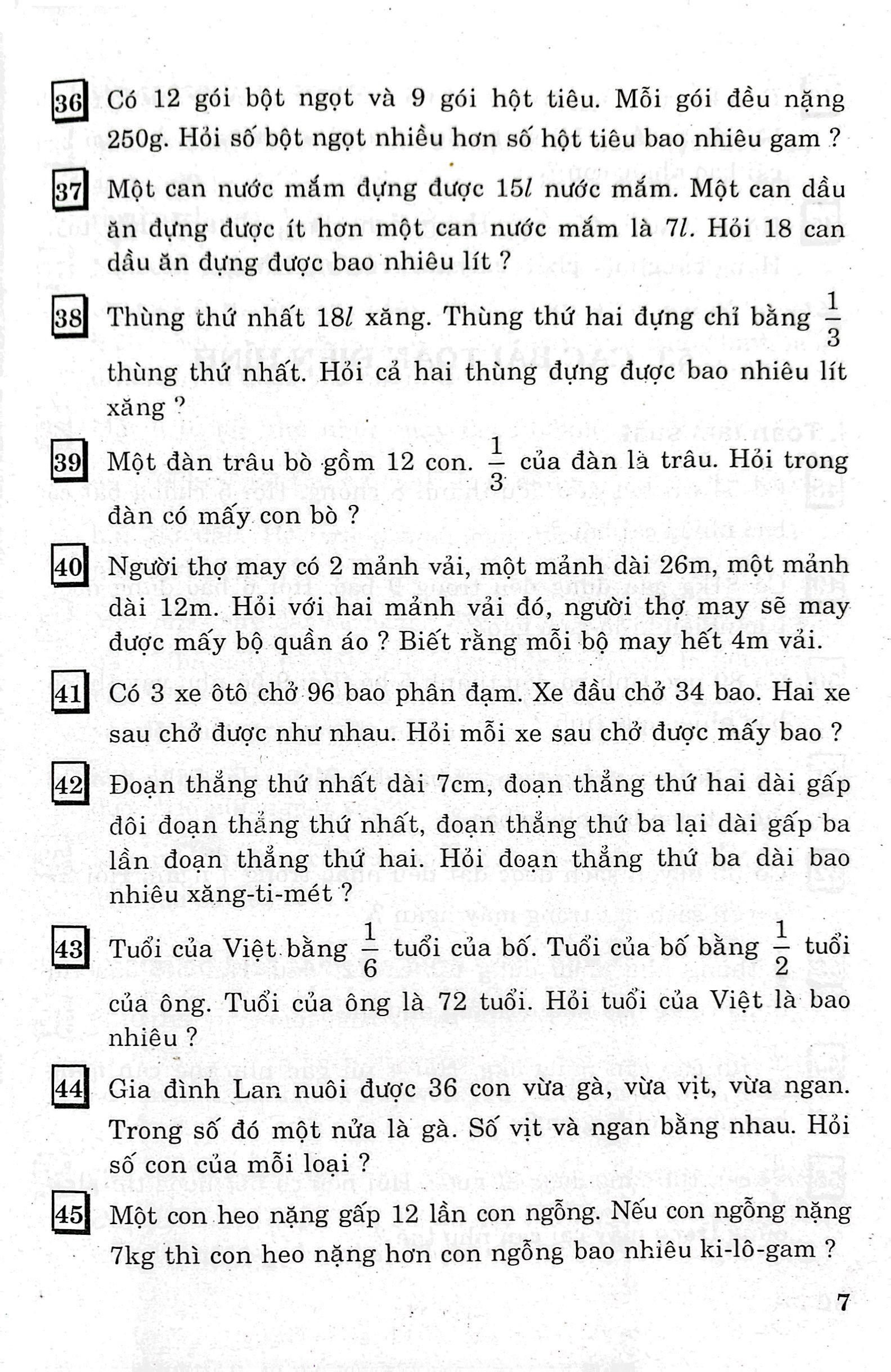 các bài toán đố 5