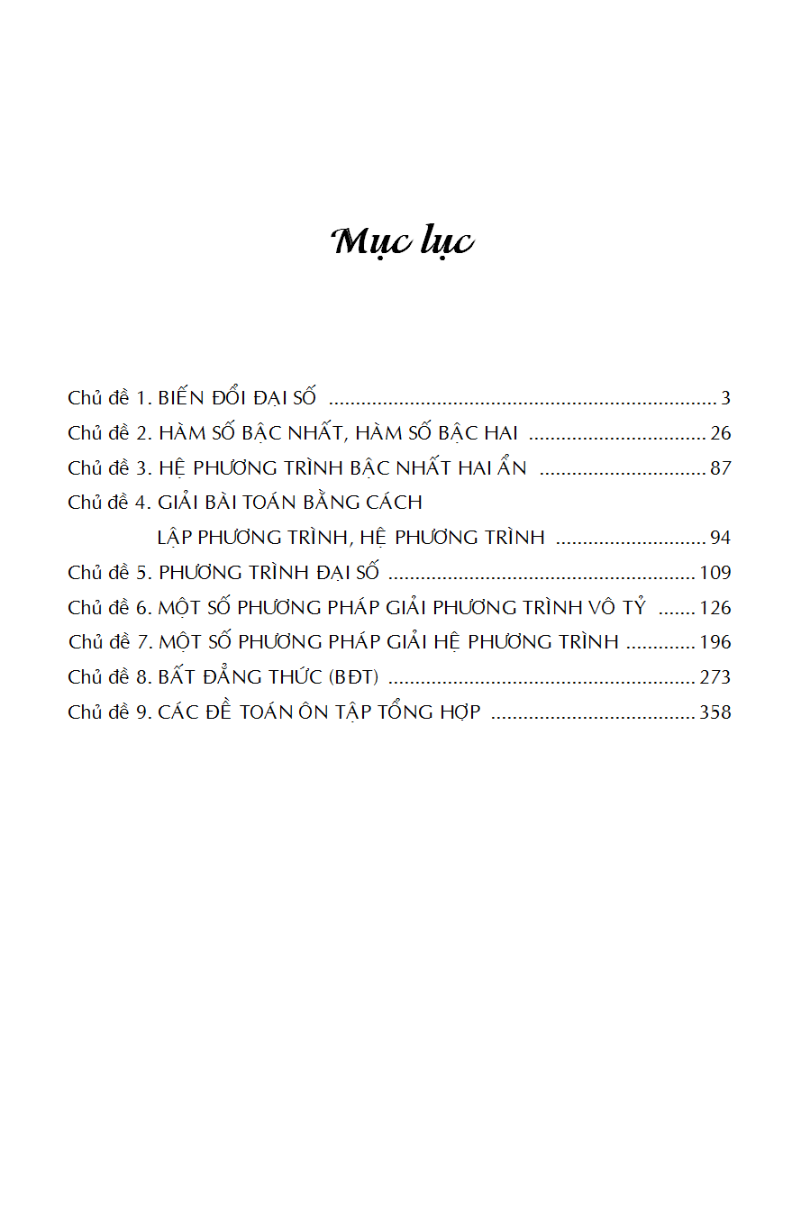 các chuyên đề bồi dưỡng học sinh giỏi đại số lớp 9