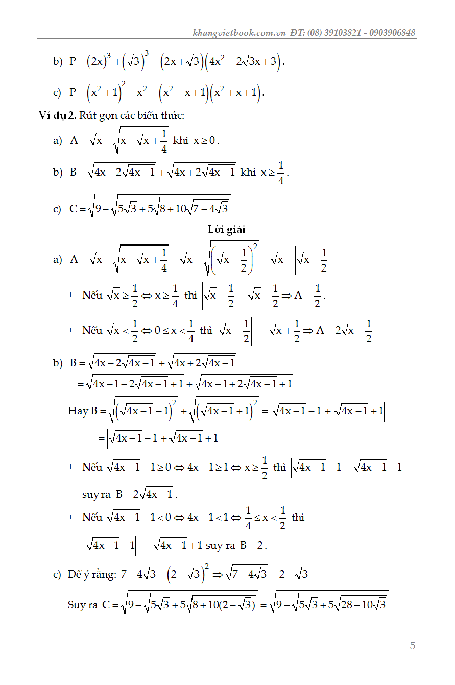 các chuyên đề bồi dưỡng học sinh giỏi đại số lớp 9