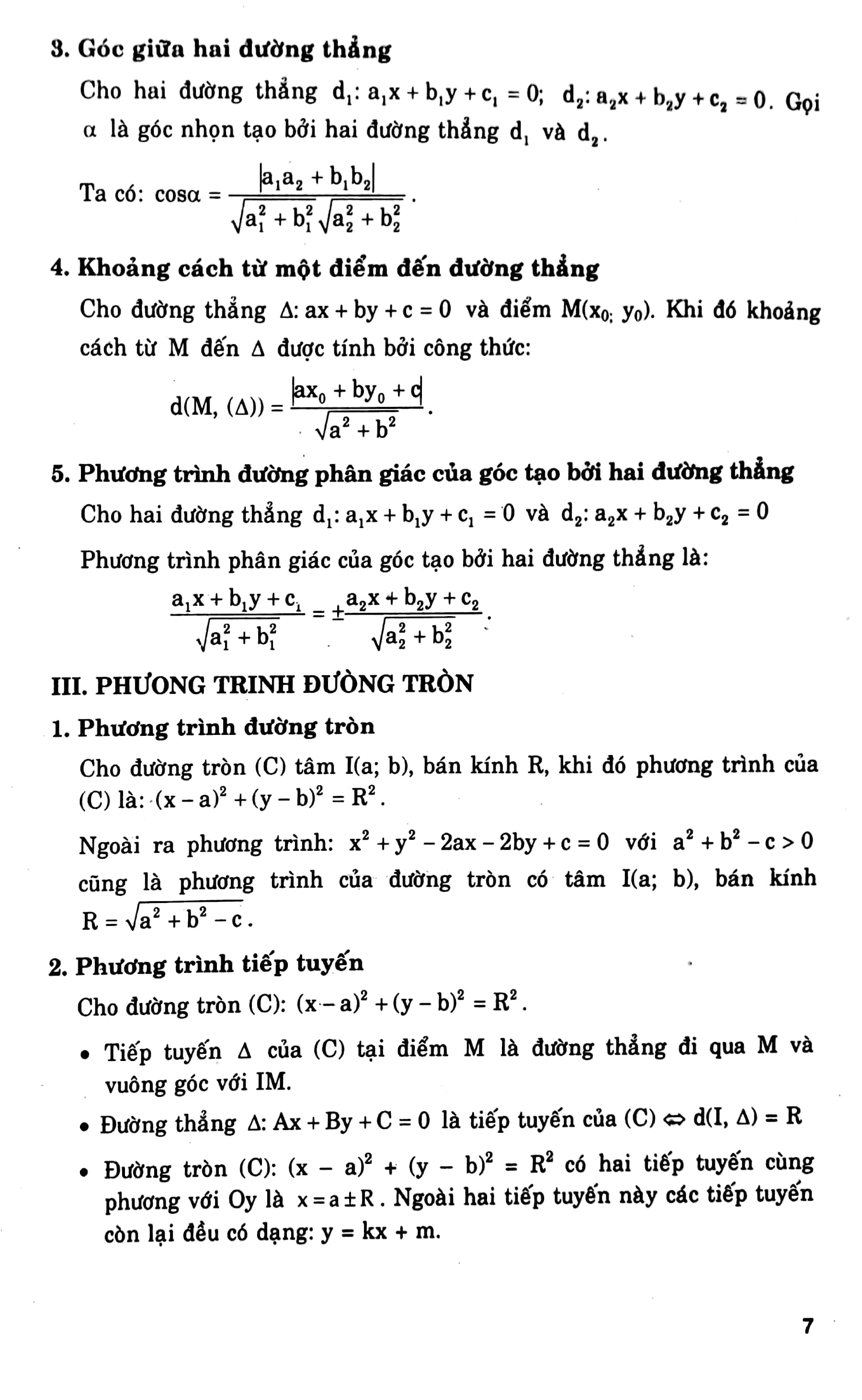 các chuyên đề hình học trọng điểm 10-11-12