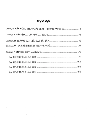 các công thức giải nhanh trắc nghiệm vật lí