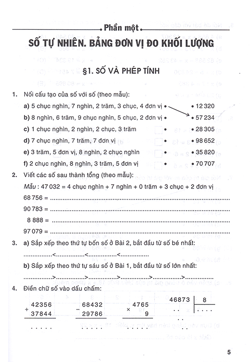 các dạng bài tập trắc nghiệm toán 4 (dùng chung cho các bộ sgk hiện hành)