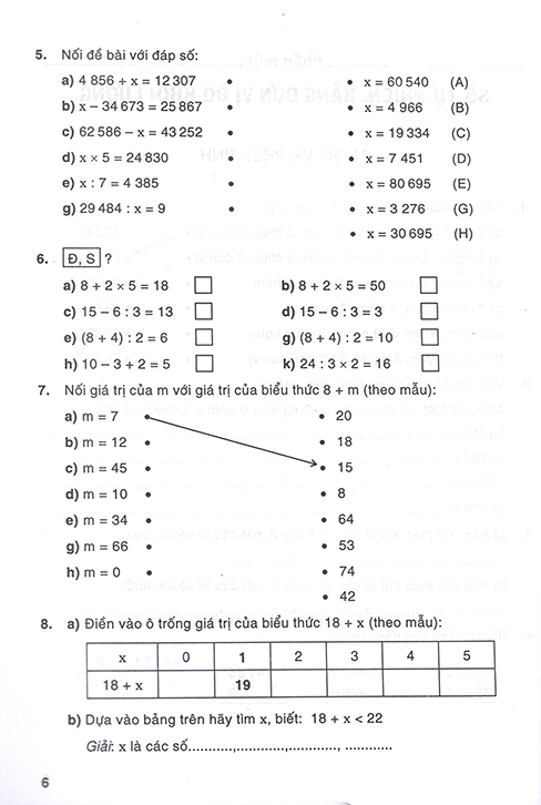 các dạng bài tập trắc nghiệm toán 4 (dùng chung cho các bộ sgk hiện hành)