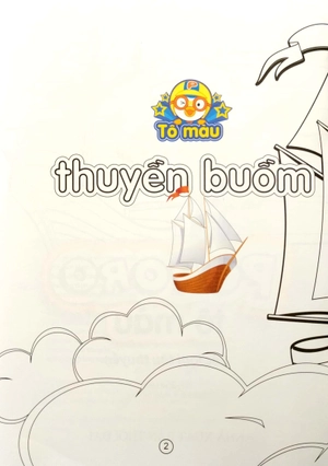 các loại tàu thuyền - pororo tô màu