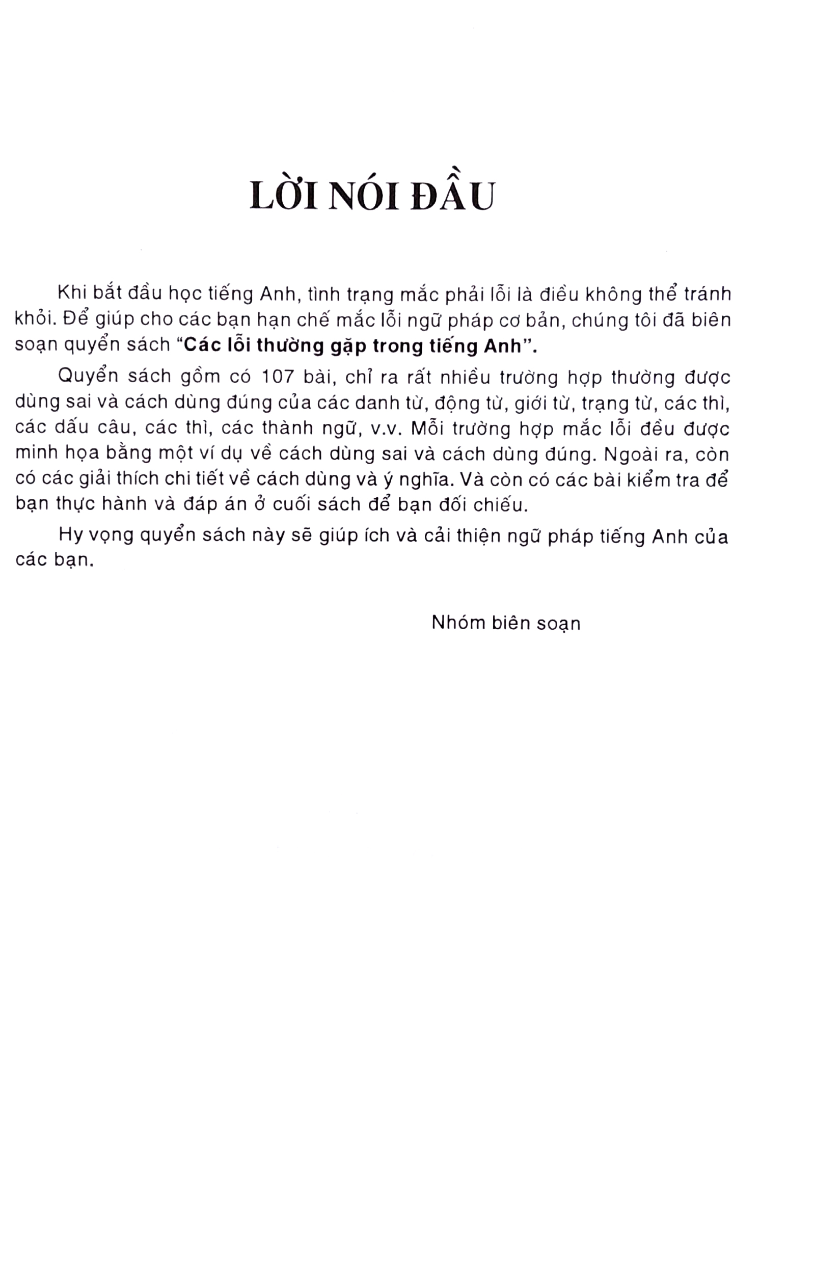 các lỗi thường gặp trong tiếng anh - common mistakes in english