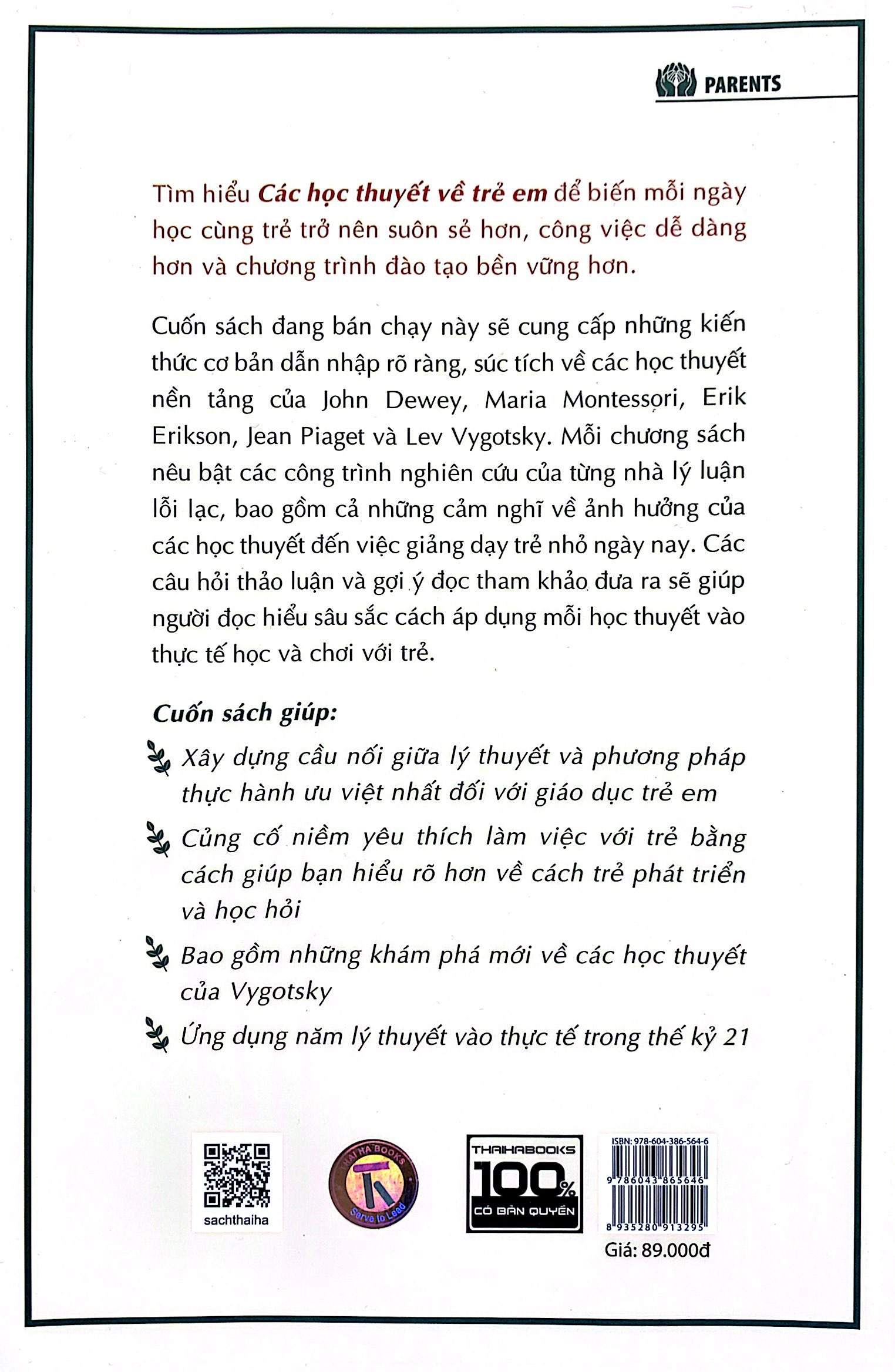 các lý thuyết về trẻ em của dewey, montessori, erikson, piaget và vygotsky (tái bản 2023)
