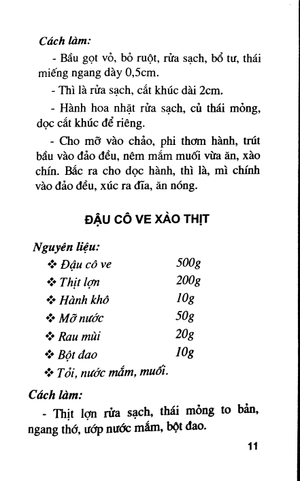 các món ăn thông dụng dễ làm