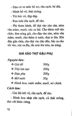 các món ăn thông dụng dễ làm