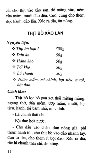 các món ăn thông dụng dễ làm