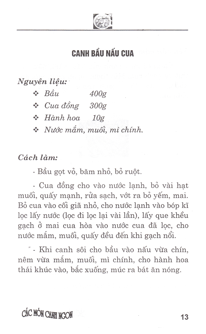 các món canh ngon (tái bản)