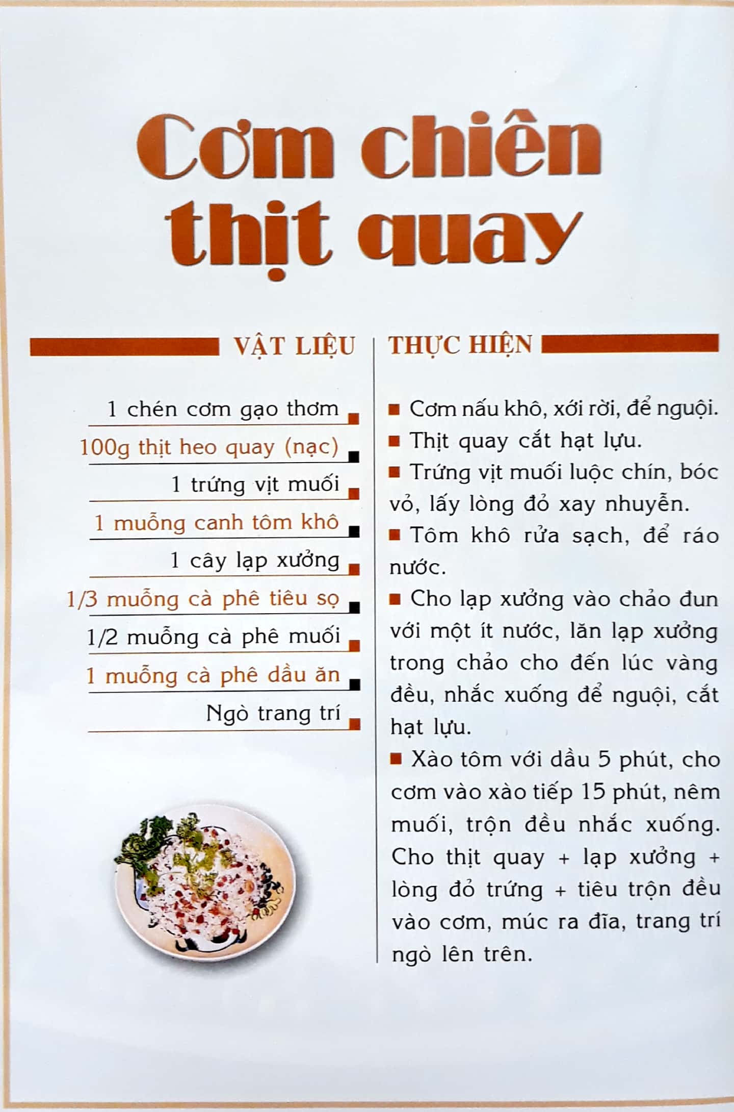 các món cơm, xôi và bánh mặn (tb)