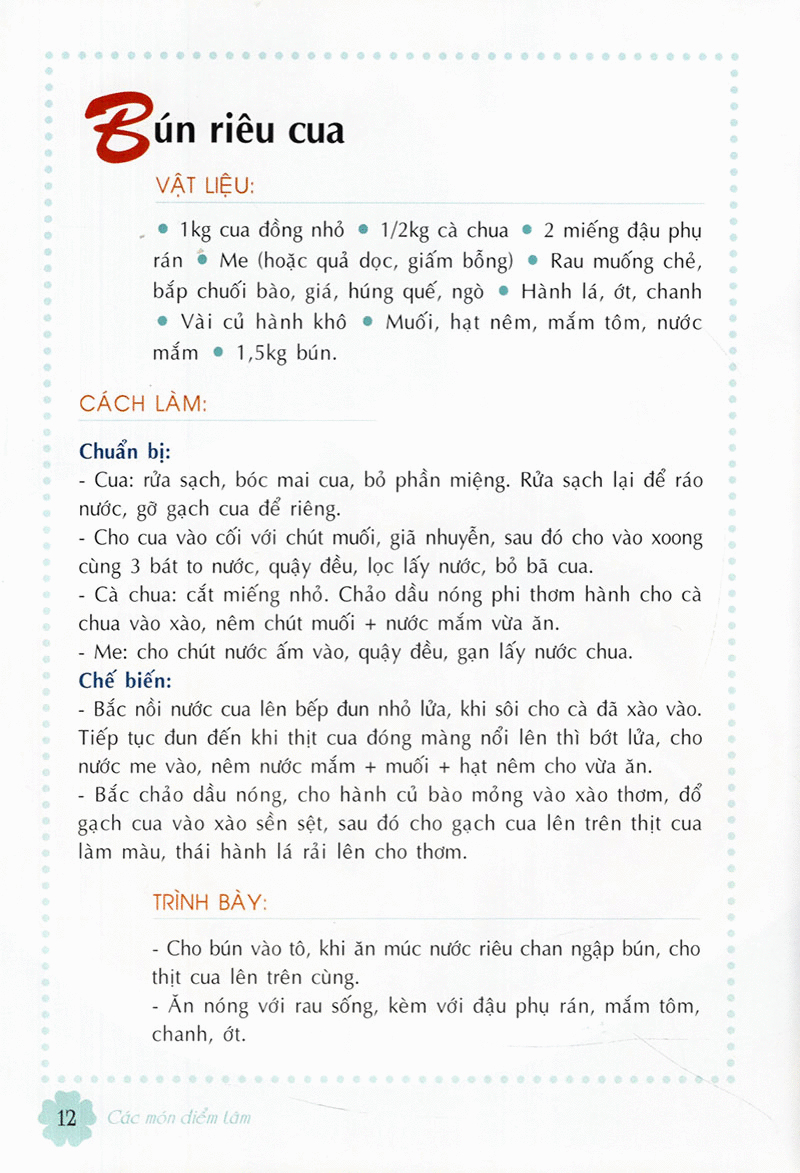 các món điểm tâm