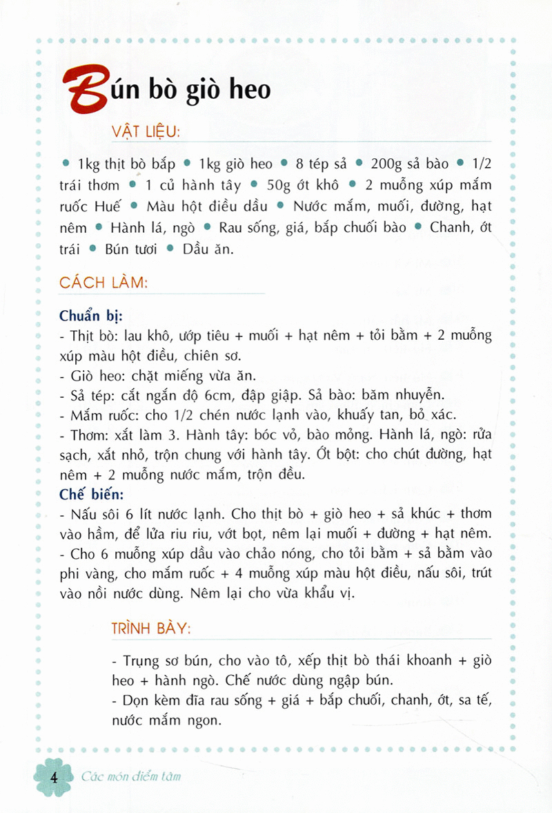 các món điểm tâm