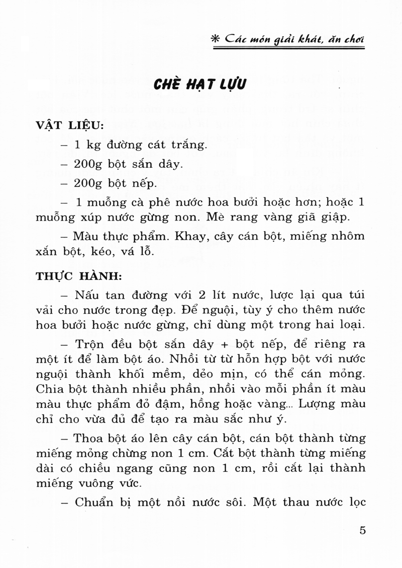 các món giải khát ăn chơi (tái bản)