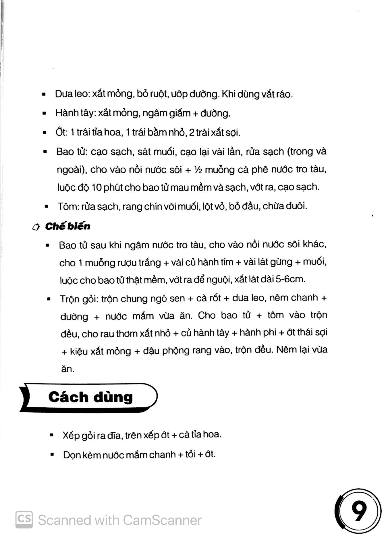 các món gỏi thông dụng