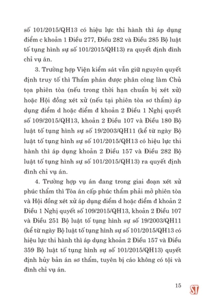 các nghị quyết của hội đồng thẩm phán tòa án nhân dân tối cao hướng dẫn thi hành bộ luật hình sự hiện hành