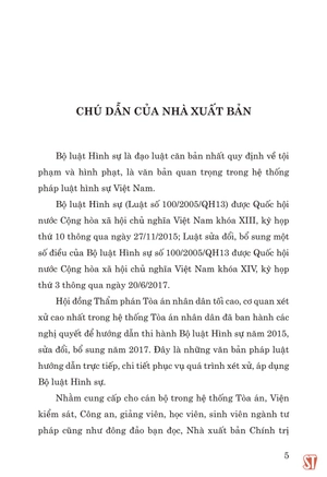 các nghị quyết của hội đồng thẩm phán tòa án nhân dân tối cao hướng dẫn thi hành bộ luật hình sự hiện hành