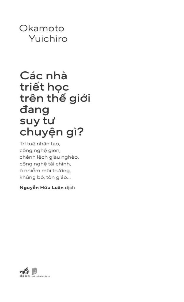 các nhà triết học trên thế giới đang suy tư chuyện gì