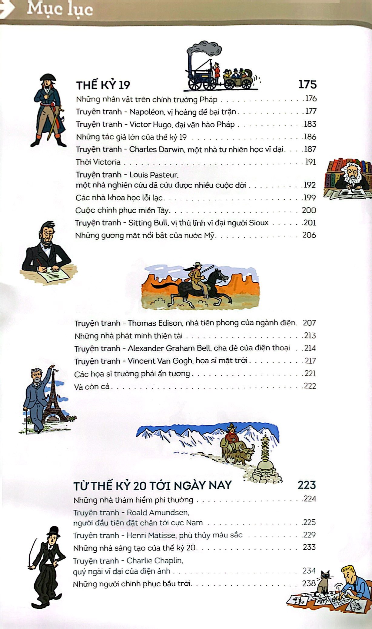 các nhân vật nổi tiếng trong lịch sử qua truyện tranh