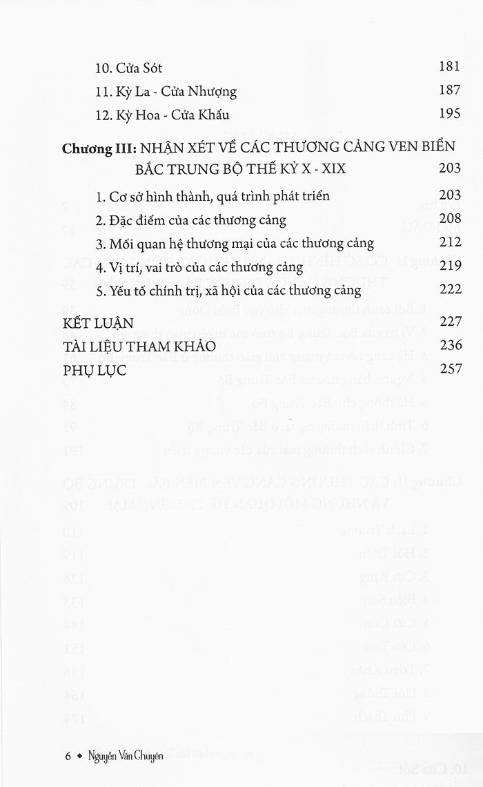 các thương cảng ven biển bắc trung bộ thế kỷ x - xix