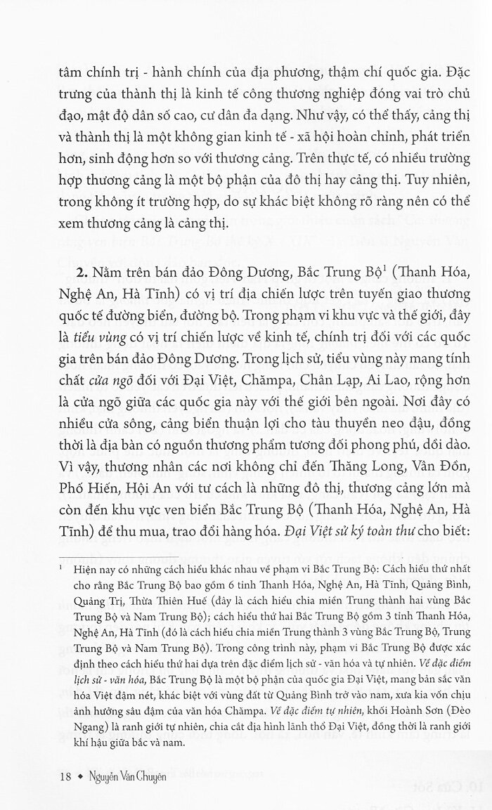 các thương cảng ven biển bắc trung bộ thế kỷ x - xix