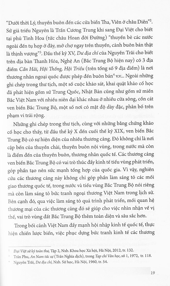 các thương cảng ven biển bắc trung bộ thế kỷ x - xix